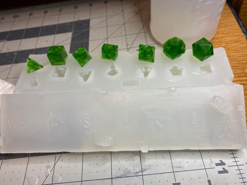 I 3D Printed Master Dice to Make Molds to Cast Resin Dice With