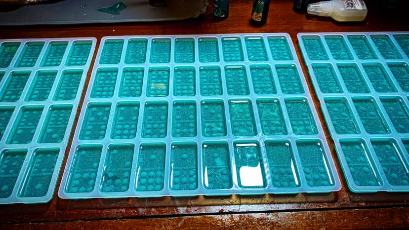 Resin Dominoes in Mold